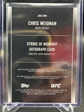 Load image into Gallery viewer, 2024 Topps Midnight UFC #SMA-ANS Chris Weidman Stroke of Midnight Autographs