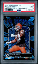 Load image into Gallery viewer, 2024 Panini Donruss Optic My House! Myles Garrett My House!-Black Pandora PSA 9