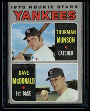 Load image into Gallery viewer, 1970 Topps #189 Yankees 1970 Rookie Stars (Thurman Munson / Dave McDonald)