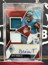 Load image into Gallery viewer, 2024 Panini Phoenix Brian Thomas Jr. Rising Rookie Dual Patch Autos Red #/99