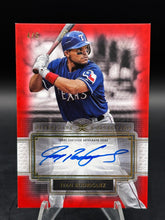 Load image into Gallery viewer, 2025 Topps Definitive Collection Ivan Rodriguez Defining Images Auto Red #/5