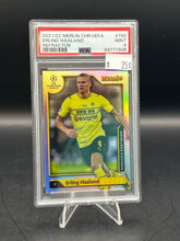 Load image into Gallery viewer, Erling Haaland 2021/22 Merlin Chrome UEFA Refractor #150 PSA 9
