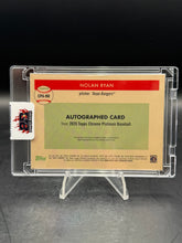 Load image into Gallery viewer, Nolan Ryan 2025 Topps Platinum 75th Anniversary On Card Auto /5 Red Toile
