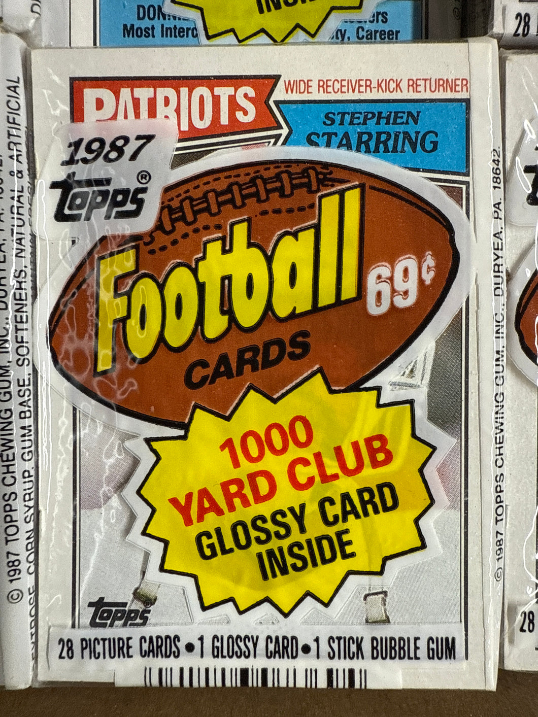 1987 Topps Football Factory Sealed CELLO Pack