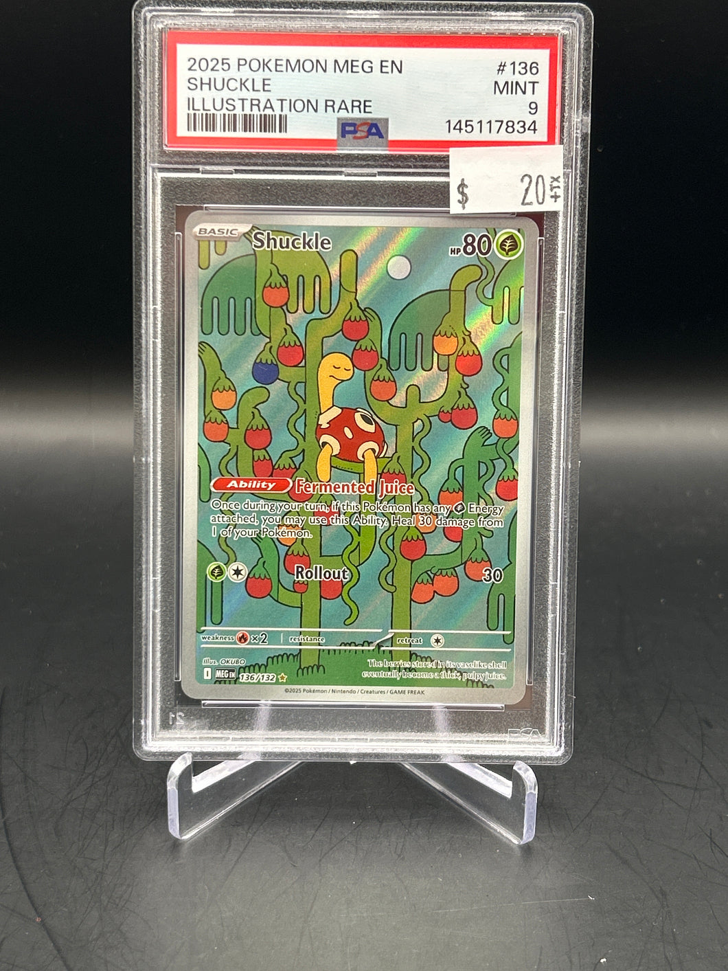 Shuckle Pokemon Mega Evolution Illustration Rare 136/132 PSA 9 – Bomber ...