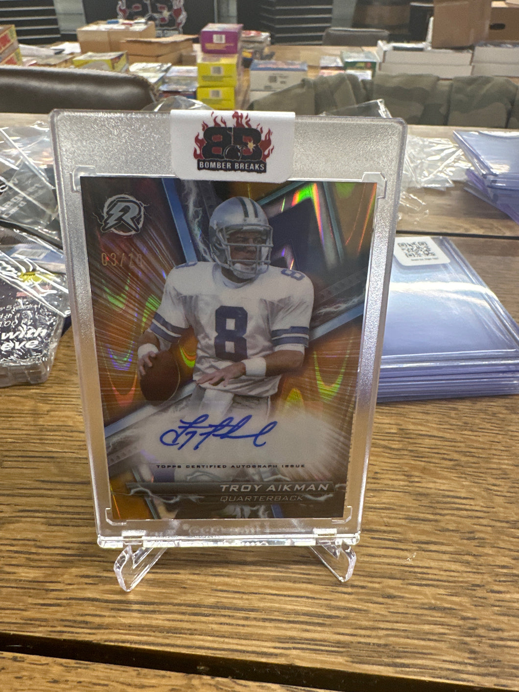 Troy Aikman 2024 Topps Composite Resurgence Gold Wave Refractor Auto 03/10