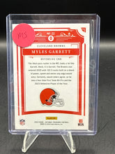 Load image into Gallery viewer, Myles Garrett 2025 Panini National Treasures 31/75 Purple
