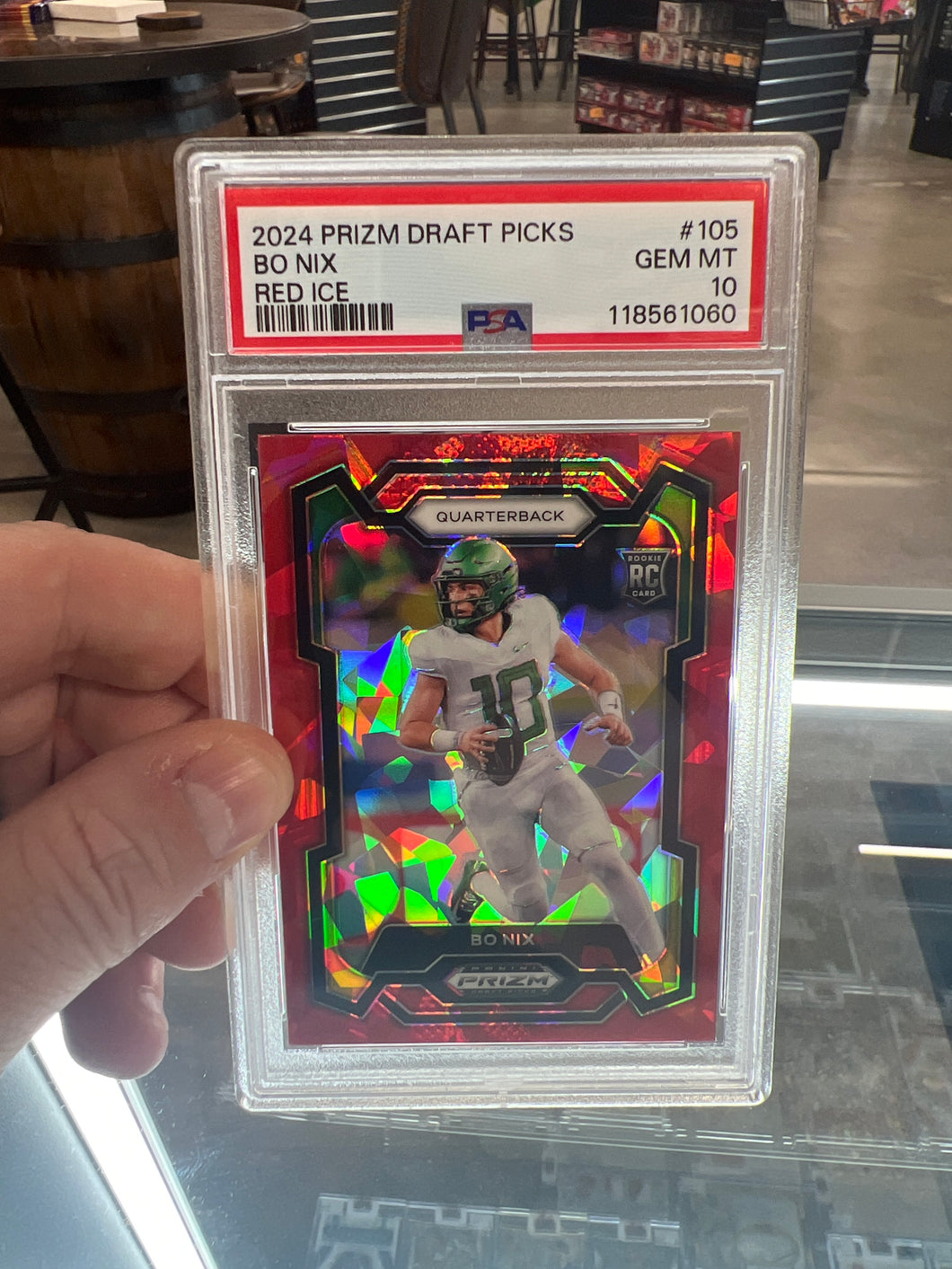 2024 Prizm Draft Picks Bo Nix PSA 10