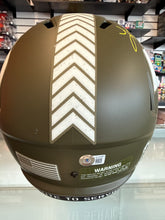 Load image into Gallery viewer, Kurt Warner Salute to Service Signed Auto Full Size LA Rams Replica Helmet - Beckett Authentication
