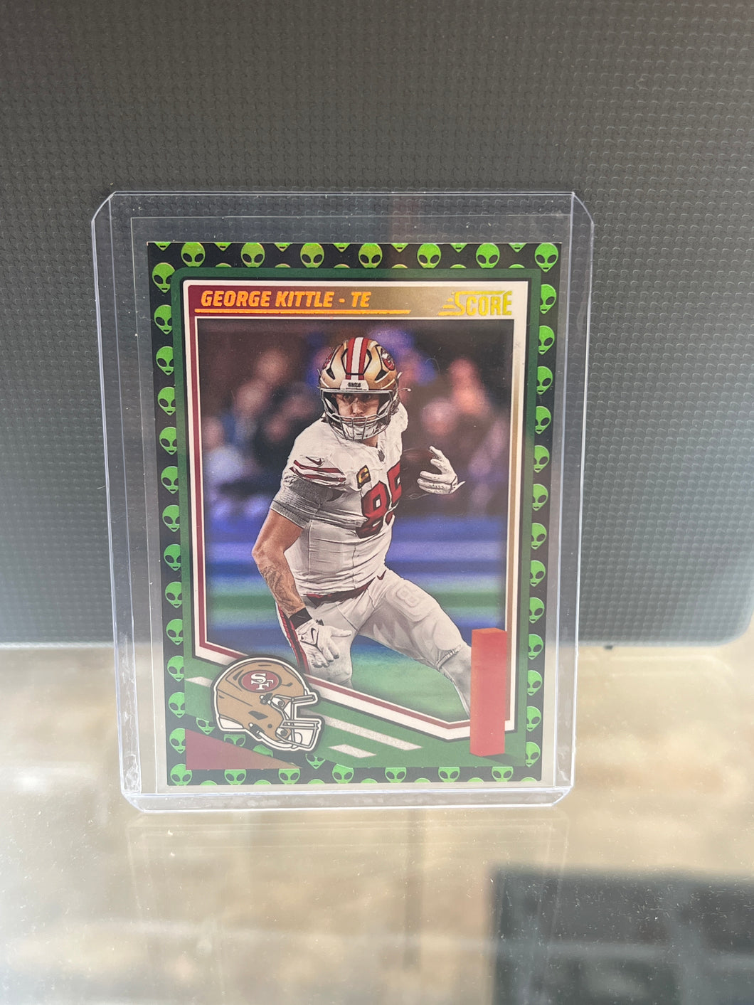 George Kittle 49ers 2025 Score CASE HIT Extraterrestrial Alien SSP Border