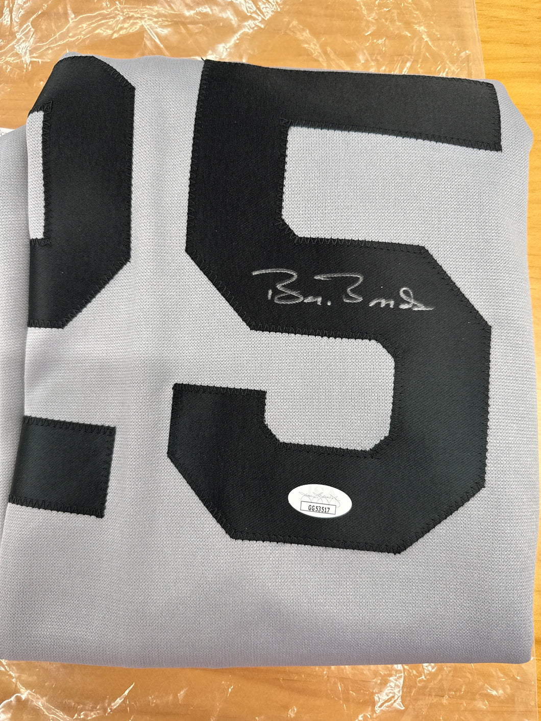 Barry Bonds Autographed Gray SF Giants Custom Jersey - JSA COA
