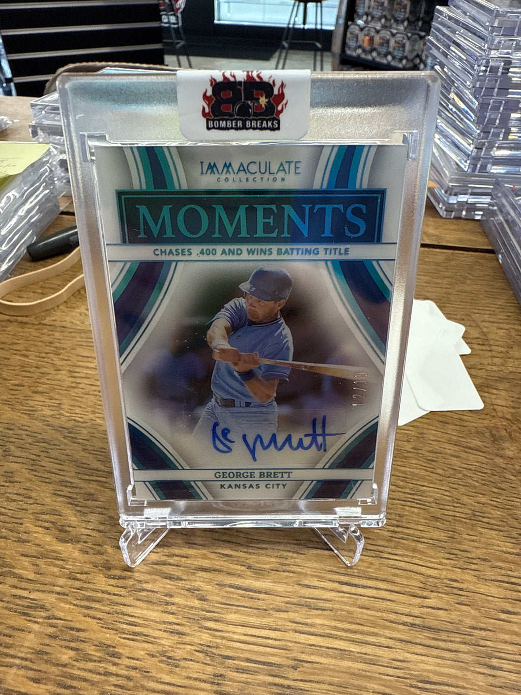 George Brett 2023 Panini Immaculate Moments Auto 02/10