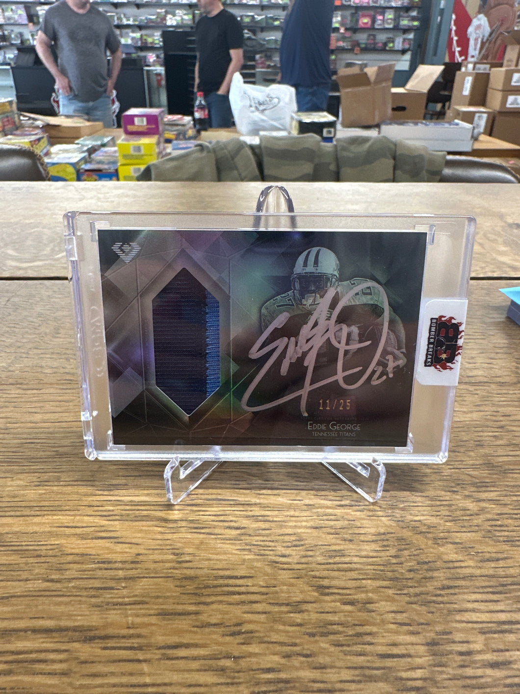 Eddie George 2015 Topps Diamond Patch Auto 11/25