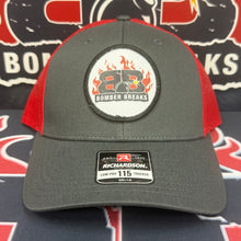 Load image into Gallery viewer, Charcoal/Red Bomber Breaks Hat
