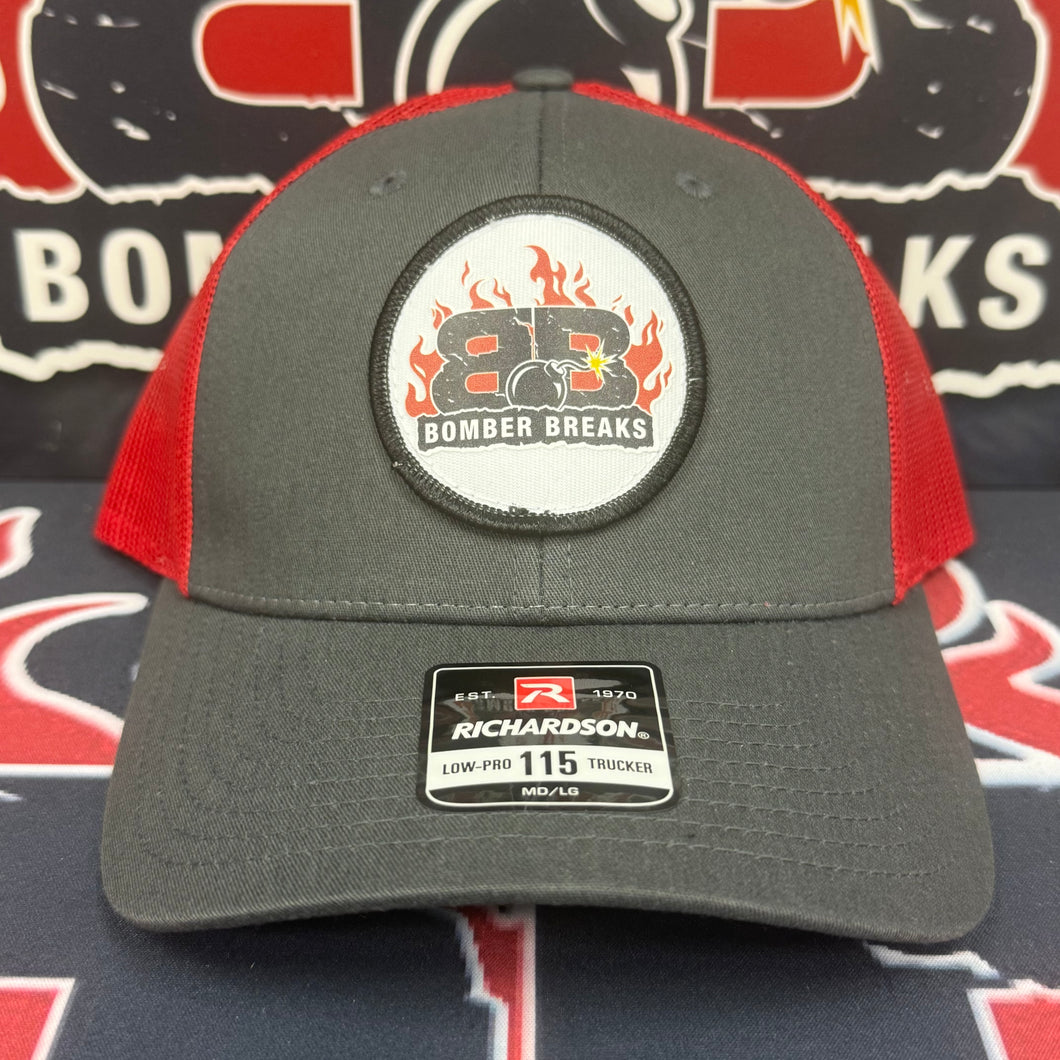 Charcoal/Red Bomber Breaks Hat