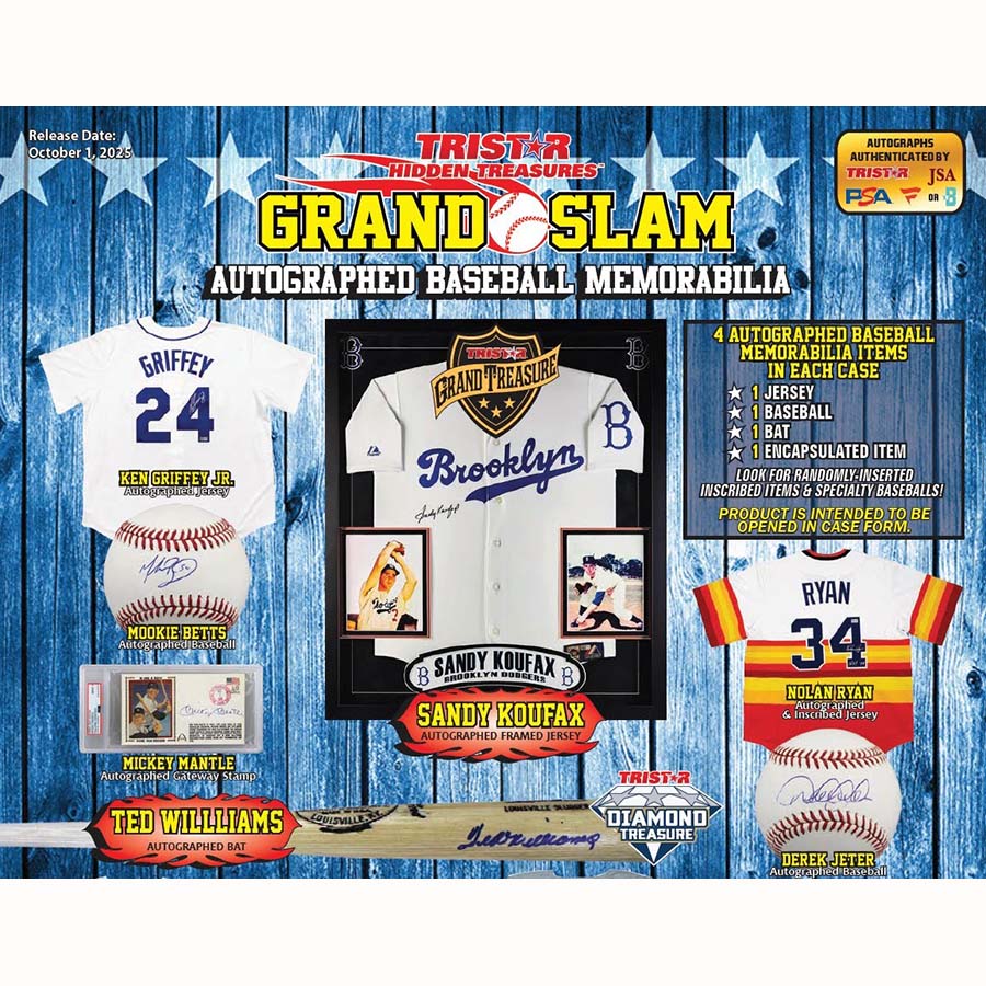 2025 Tristar Hidden Treasures Grand Slam Autographed Baseball Memorabilia Case