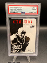 Load image into Gallery viewer, Michael Jordan Upper Deck 2009 Now Appearing NA-6  PSA 8
