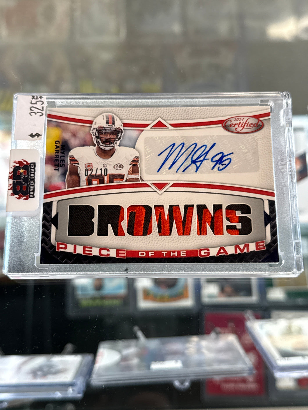 2024 Panini Certified Myles Garrett Piece Of The Game Relic DAWG Patch Auto 2/10