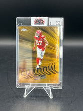 Load image into Gallery viewer, Travis Kelce 2025 Topps Chrome Shadow Etch Gold /50 #SE-28
