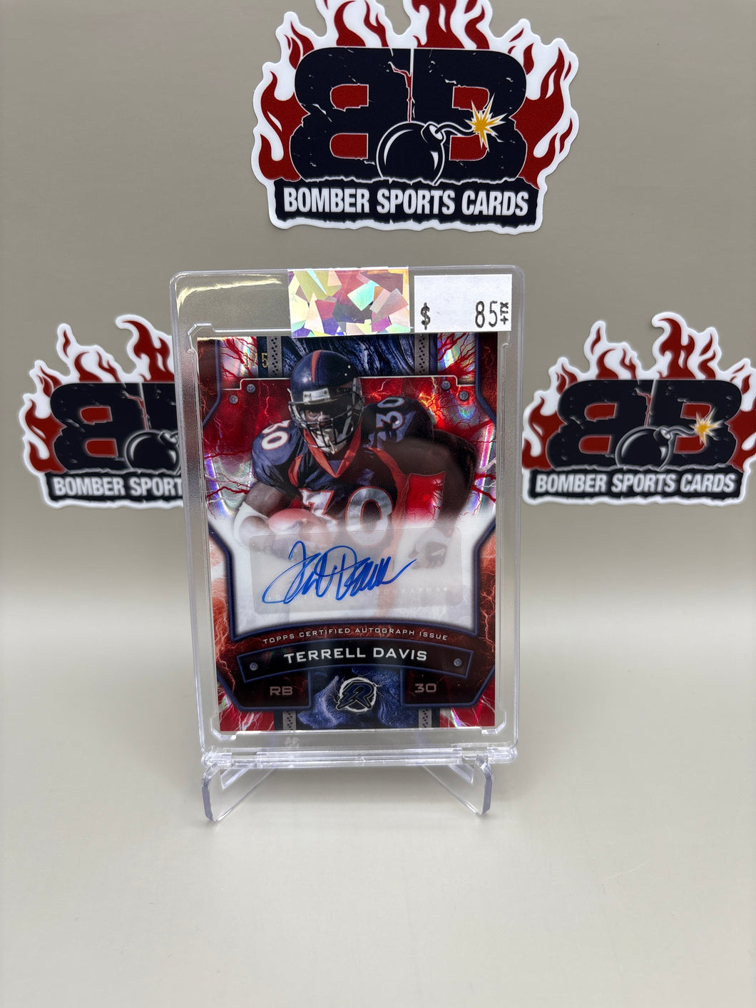 Terrell Davis 2025 Topps Resurgence Red Power Surge Auto 3/5