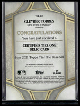 Load image into Gallery viewer, 2021 Topps Tier One - Tier One Relics #T1R-GT Gleyber Torres #/344
