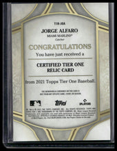 Load image into Gallery viewer, 2021 Topps Tier One - Tier One Relics #T1R-JOA Jorge Alfaro #/349
