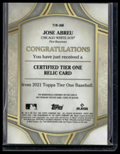 Load image into Gallery viewer, 2016 Topps Tier One - Tier One Relics #T1R-JAB Jose Abreu #/399
