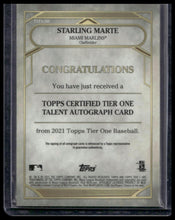 Load image into Gallery viewer, 2021 Topps Tier One - Tier One Talent Autographs #T1TA-SM Starling Marte #/300
