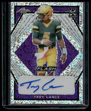 Load image into Gallery viewer, 2021 Leaf Flash #PA-TL2 Trey Lance Portrait Autographs Purple #/50
