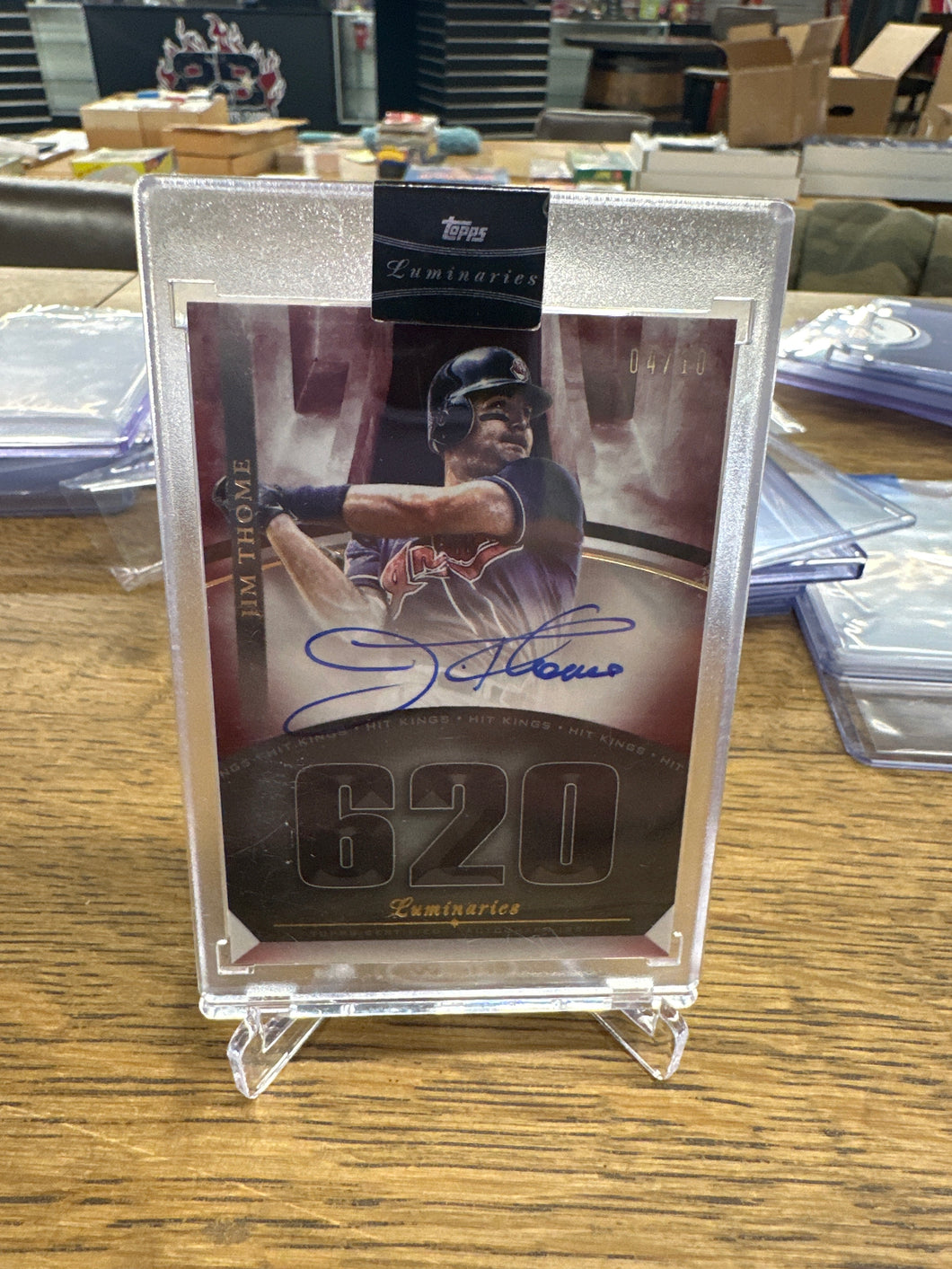 Jim Thome 2021 Topps Luminaries Hit Kings Red Auto 04/10