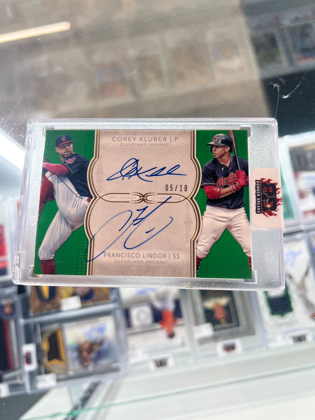 Corey Kluber Francisco Lindor - 2018 Topps Definitive Dual Auto /10