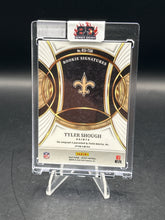 Load image into Gallery viewer, Tyler Shough 2025 Panini Select Silver Rookie Auto #RSI-TSH
