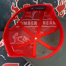 Load image into Gallery viewer, Charcoal/Red Bomber Breaks Hat
