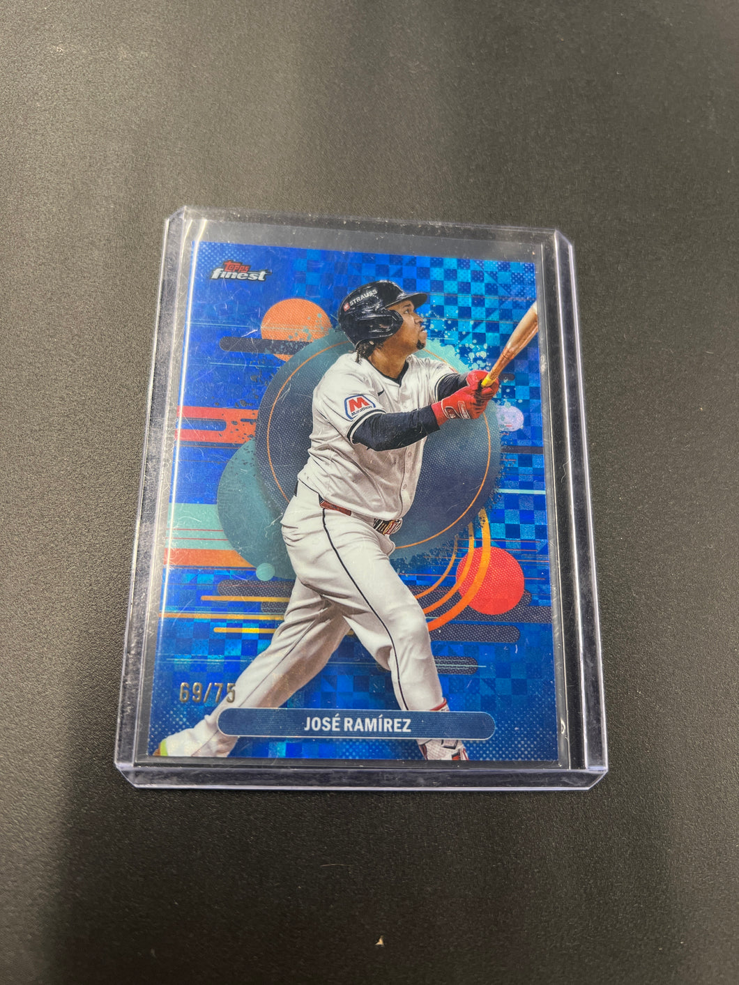 2025 Topps Finest Uncommon Blue X-Fractor #135 Jose Ramirez 69/75 Guardians XSY