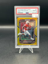 Load image into Gallery viewer, Jonathan Taylor 2023 Panini Prizm Draft Picks Gold /10 #57 PSA 10
