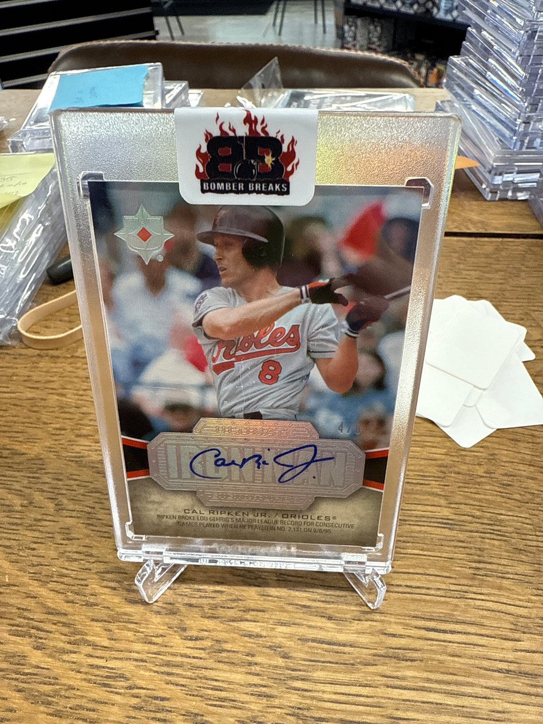 Cal Ripken Jr 2007 Upper Deck Ultimate Collection Ulimate Signatures Auto 4/8