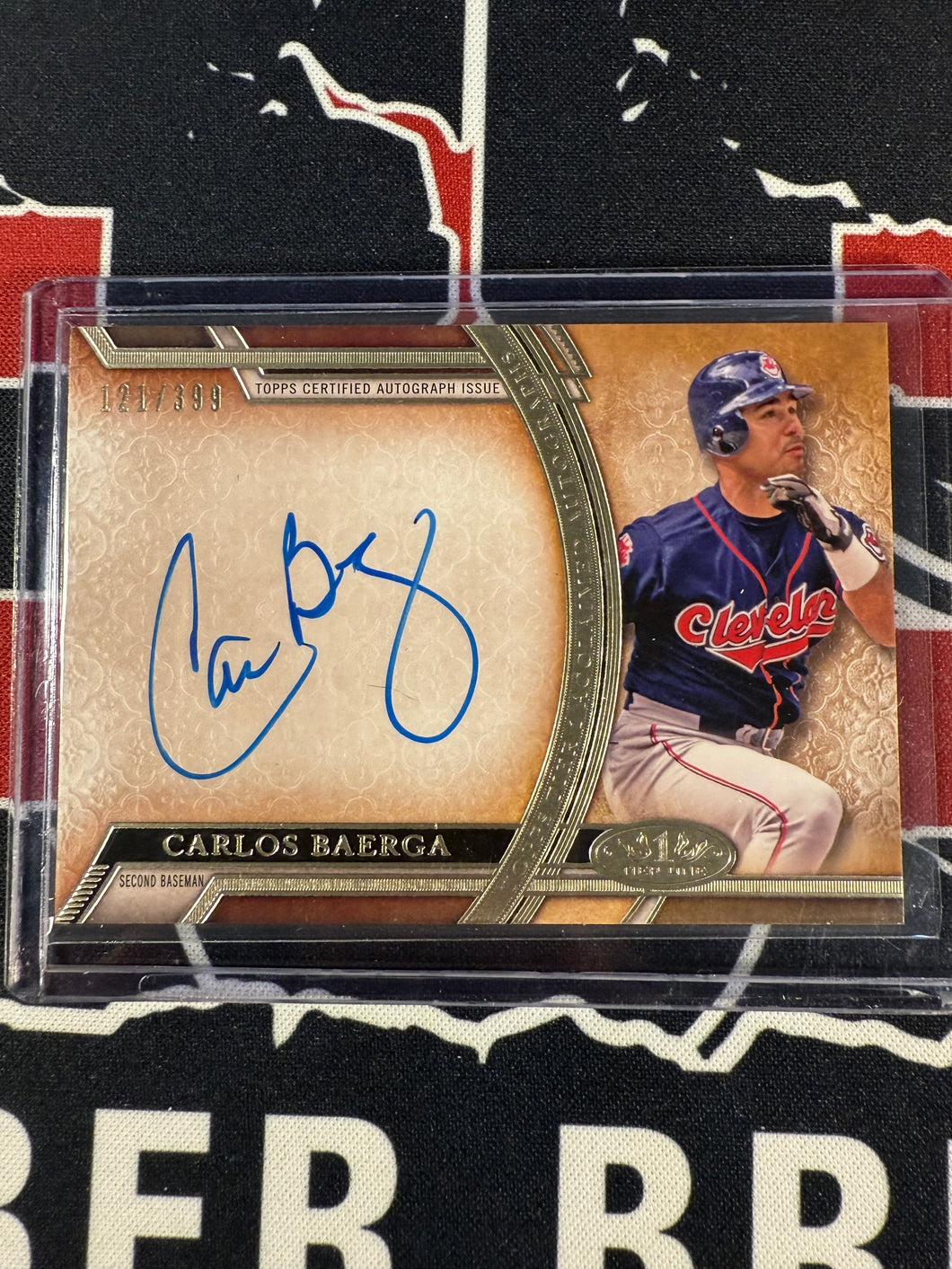 2015 Carlos Baerga Topps Tier One AUTO /399 - AA-CB Cleveland Indians
