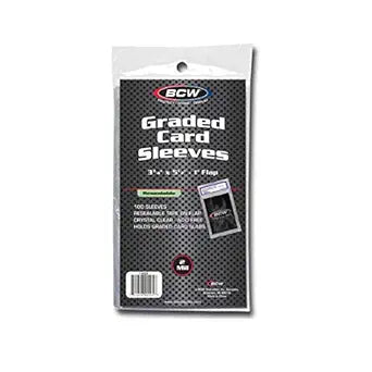 BCW Resealable Graded Card Sleeves 100pack Bomber Sports Cards BCW Resealable Graded Card Sleeves 100pack Bomber Sports Cards
