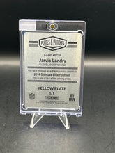 Load image into Gallery viewer, Jarvis Landry 2018 Panini Elite Plates &amp; Patches Yellow Plate 1/1 #PC25
