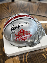 Load image into Gallery viewer, Ryan Day Ohio State Buckeyes Autographed Fanatics Authentic 2024 College Football Playoff National Champions Logo Riddell Speed Mini Helmet Beckett Fanatics Authenticity
