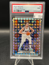 Load image into Gallery viewer, Luka Doncic 2023 Panini Mosaic Stained Glass #9 PSA 9
