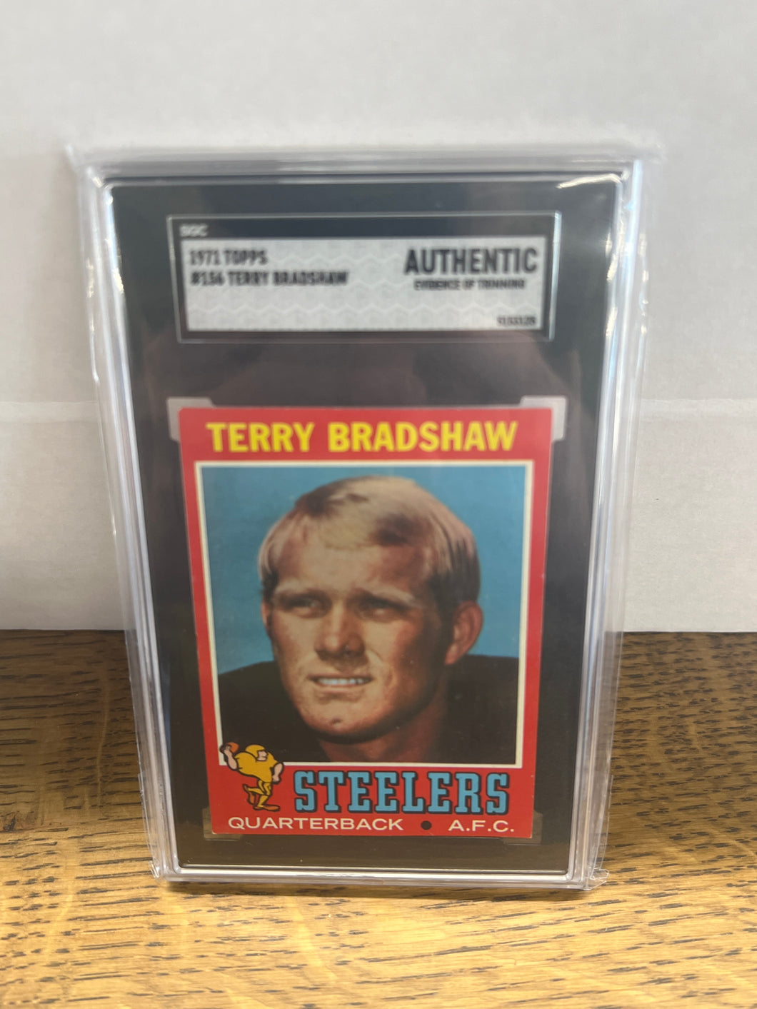 1971 Topps Football Terry Bradshaw HOF Rookie #156 SGC Authentic - Newly Graded