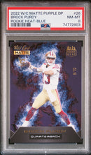 Load image into Gallery viewer, Brock Purdy 2022 Wildcard Matte Purple Chase Card #/10 RC

