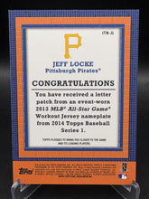 Load image into Gallery viewer, Jeff Locke 2014 Topps #ITN-JL #/1
