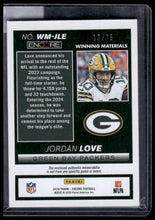 Load image into Gallery viewer, 2024 Panini Encore #WM-JLE Jordan Love Winning Materials Red #/75
