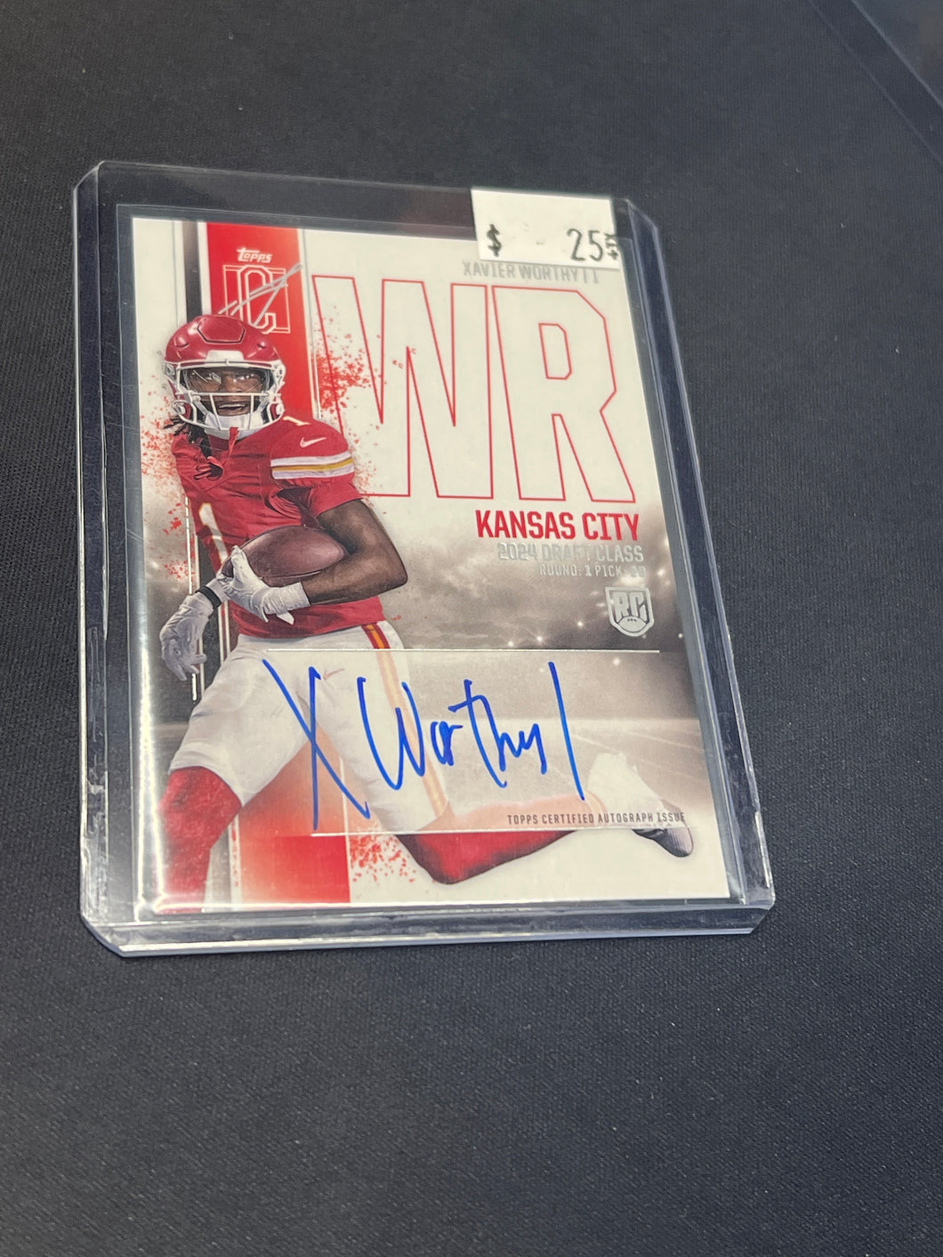 2024 Topps Signature Class Xavier Worthy Rookie On Card Auto RCA-XW Chiefs RC