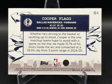 Load image into Gallery viewer, 2025-26 Topps #CC-1 Cooper Flagg Clutch City Prospects Purple Holo Foil #/250

