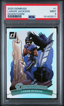 Load image into Gallery viewer, Lamar Jackson 2025 Panini Donruss Downtown #1 PSA 9
