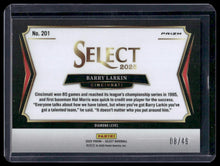Load image into Gallery viewer, 2025 Panini Select #201 Barry Larkin Orange Pulsar Prizms #/49
