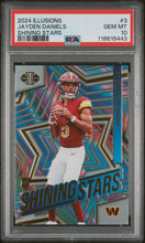 Load image into Gallery viewer, Jayden Daniels 2024 Panini Illusions Shining Stars #3 PSA 10
